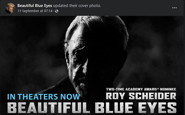 Une publication sur Facebook, sur la page du film "Beautiful Blue Eyes", le 11 septembre 2022. (Capture d’écran : Facebook)