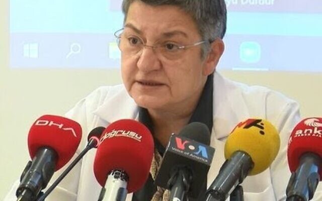 La présidente de l'Union des médecins de Turquie (TTB), Sebnem Korur Fincanci. (Crédit : Twitter)