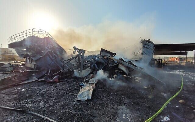 La ferme Dor, dans la vallée du Jourdain, incendiée avant Yom Kippour en octobre 2022 (Courtoisie)