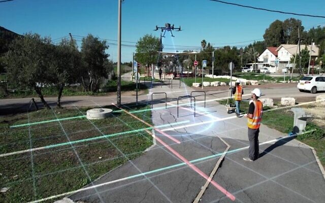 La startup israélienne Exodigo utilise des capteurs de drones pour créer des cartes numériques en 3D des terrains souterrains. (Crédit : Autorisation)
