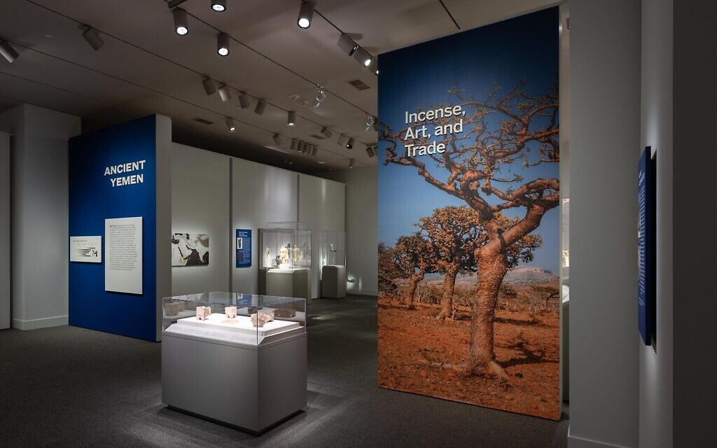 L'installation du 'Yémen antique' à la galerie Arthur M. Sackler, au Smithsonian National Museum of Asian Art, à Washington, DC,en octobre 2022. (Crédit : Colleen Dugan)