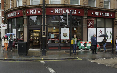 Un point de vente de Pret A Manger à Londres. (Crédit : AP Photo/Matt Dunham)