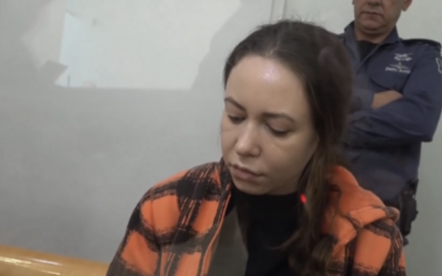 Dina Zlotnik, condamnée à 23 ans de prison, au tribunal, le 23 février 2020. (Crédit : Twitter)
