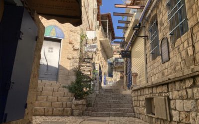 La Vieille Ville de Safed, en novembre 2022. (Crédit : Danielle Nagler)