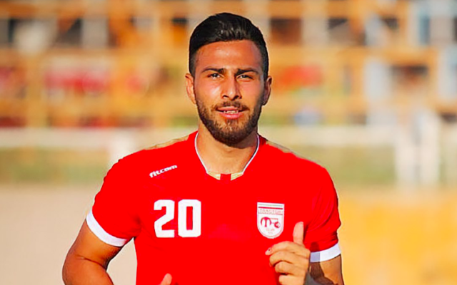 Le footballeur professionnel iranien Amir Nasr-Azadani. (Crédit : Fifpro)