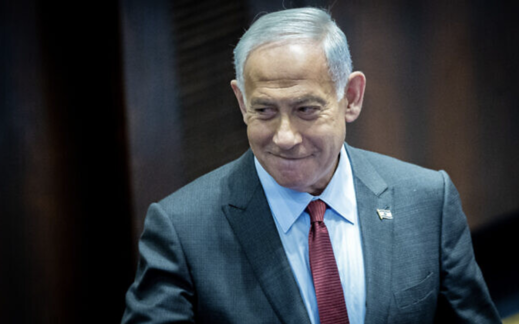 Le leader du Likud, Benjamin Netanyahu, à la Knesset, le 13 décembre 2022. (Crédit : Yonatan Sindel/Flash90)