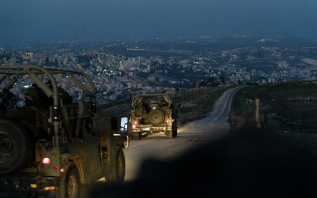 Des troupes israéliennes opérant en Cisjordanie, le 20 décembre 2022. (Crédit : Armée israélienne)