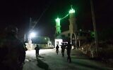 Des soldats lors d'une opération de nuit en Cisjordanie, le 3 novembre 2022 (Crédit : Armée israélienne)