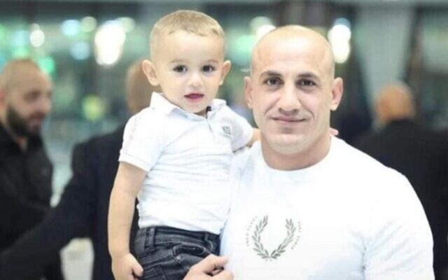 Firas Heib et son fils Fares, tués lors d'une fusillade vraisemblablement liée la pègre, à Nazareth, le 20 décembre 2022. (Autorisation)