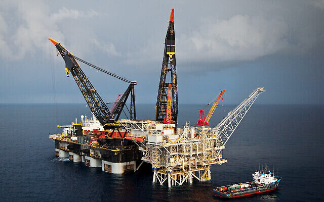 Illustration : Le gisement gazier Tamar (Crédit : NewMed Energy/Delek Drilling)