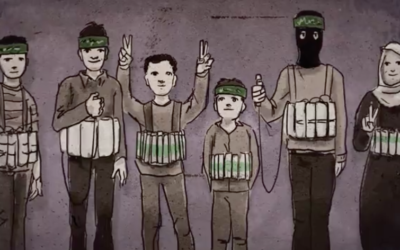 Image de la série "Whispered in Gaza" (Murmuré depuis Gaza), une série d'interviews avec des Gazaouis qui sont présentées sous forme de dessins animés. (Autorisation)