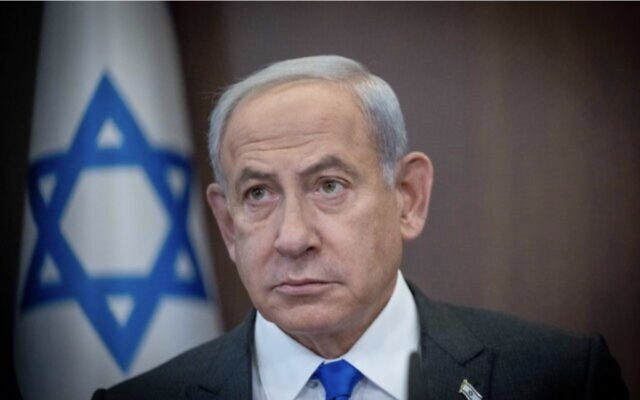 Le Premier ministre Benjamin Netanyahu lors d'une réunion du cabinet, à Jérusalem, le 3 janvier 2023. (Crédit : Yonatan Sindel/Flash90)