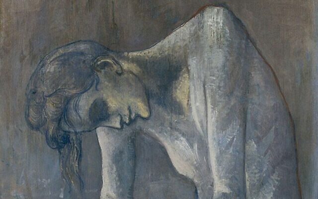 Détail de "La Repasseuse", peint par Pablo Picasso en 1904. (Crédit : Estate of Pablo Picasso/Artists Rights Society (ARS), New York; via Solomon R. Guggenheim Museum, New York)