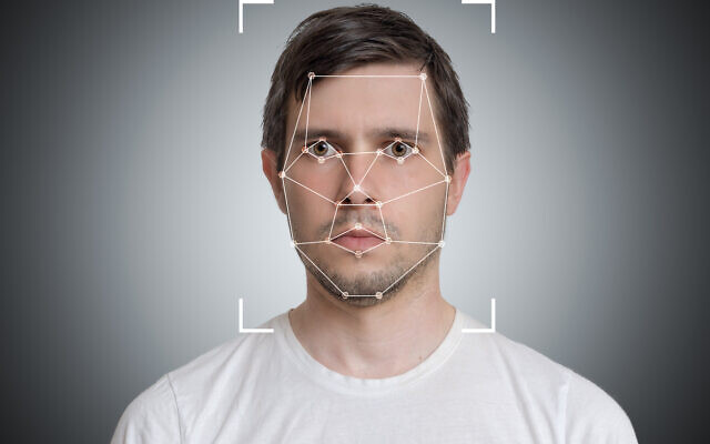 Un outil d'intelligence artificielle identifie les éléments d'un visage humain pour les analyser Illustration (Crédit : vchal/iStock by Getty Images)