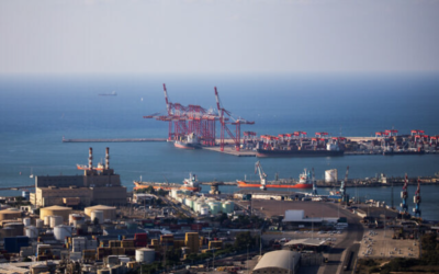 Le port de Haïfa, le 31 juillet 2022. (Crédit : Shir Torem/Flash90)