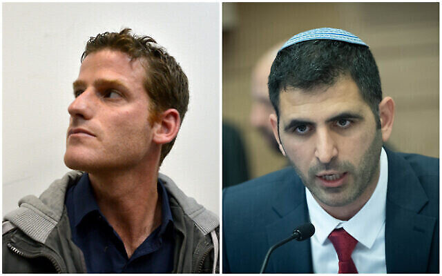 À gauche, Yair Katz et à droite, le ministre des Communications Shlomo Karhi. (Collage/Flash90)