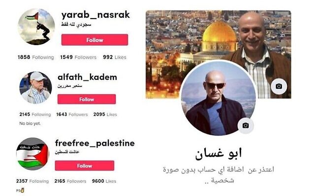 Le profil utilisé par Abu Ghassan, un Libanais, pour recruter des Palestiniens à des fins terroristes, une photo transmise par le Shin Bet, le 2 février 2023. (Crédit : Shin Bet)