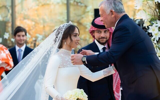 Mariage de la princesse Iman, fille du roi Abdallah II de Jordanie, à Amman, le 12 mars 2023. (Crédit : Twitter)