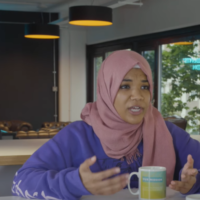 Shaima Dallali (ancienne présidente de la City Students’ Union) prend la présidence de la UK National Union of Students. (Capture d’écran sur YouTube)