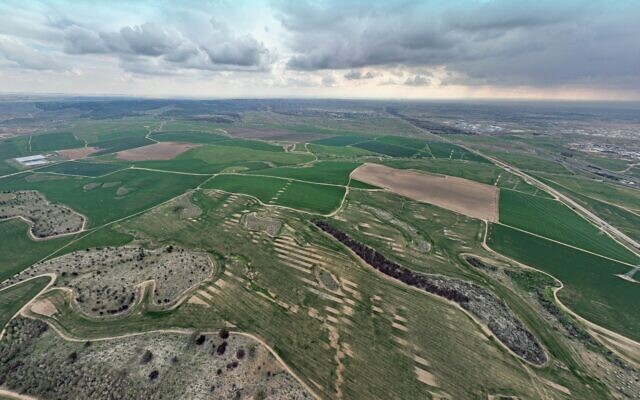 Le site d'une nouvelle ville qui s'appelle temporairement Tila dans le Neguev, dans le sud d'Israël. (Crédit : Yuval Dax, Society for the Protection of Nature in Israel)
