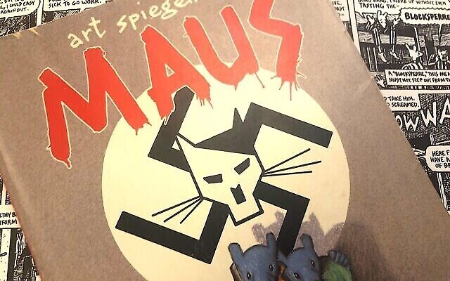 Couverture du roman graphique d'Art Spiegelman sur la Shoah « Maus ». (Philissa Cramer/JTA)