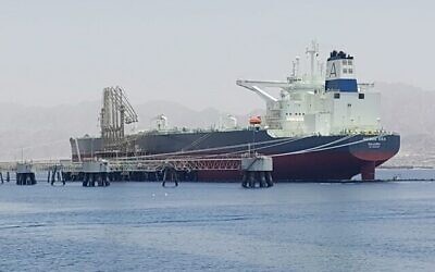Un pétrolier a accosté au port de la Europe-Asia Pipeline Company à Eilat du 28 au 30 mai 2023. (Autorisation : Zalul)