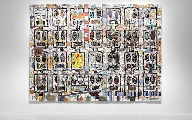 "Broken Crowd", l'œuvre centrale de l'exposition du musée d'Israël consacrée aux œuvres de Rashid Johnson, qui ouvrira le 8 août 2023. (Autorisation)