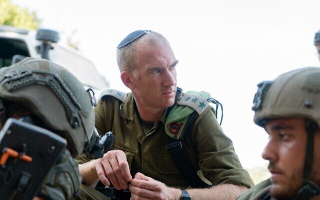 Le colonel Yonatan Steinberg, commandant de la brigade Nahal, sur une photo non-datée. (Crédit : Armée israélienne)