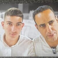 Or Tasa et Gil Tasa, fils et père abattus en deux endroits distincts par des terroristes palestiniens du Hamas le 7 octobre 2023. (Crédit : Autorisation)