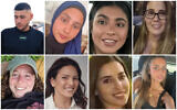 Les otages israéliens libérés des geôles du Hamas après 54 jours de captivité le 30 novembre 2023 : En haut, de gauche à droite : le frère et la sœur Bilal et Aïsha Ziadna, Ilana Gritzewsky, Nili Margalit ; en bas : Shani Goren, Amit Soussana, Sapir Cohen, Mia chem. (Autorisation ; montage d'images du Times of Israel)