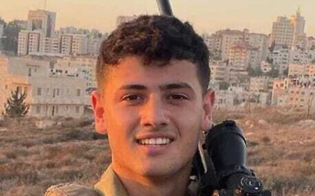 Yaïr Nifousy, 20 ans, un parachutiste de l’armée israélienne qui a succombé à ses blessures le 2 novembre 2023. (Autorisation)