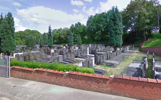 Le cimetière juif de Kraainem, en Belgique. (Crédit : capture d’écran Google Maps)