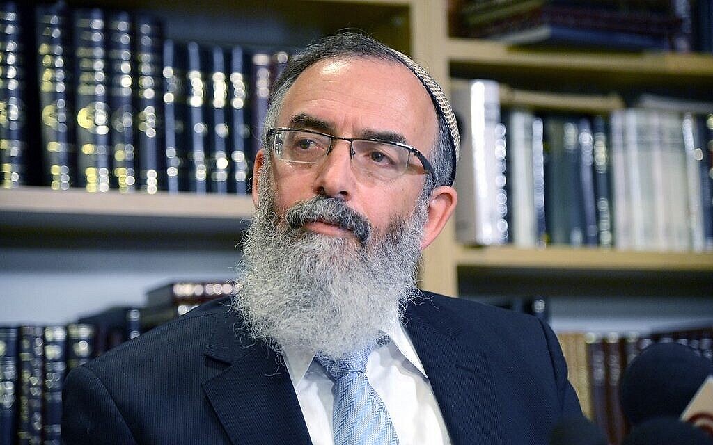 Le rabbin David Stav, cofondateur et président de l'organisation rabbinique Tzohar. (Crédit : Yossi Zeliger/Flash90)