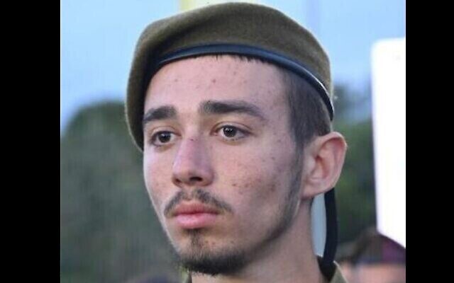 Le sergent Maor Cohen Eisenkot, 19 ans, du 12e bataillon de la brigade Golani, mort au combat dans le sud de la bande de Gaza, le 8 décembre 2023. (Autorisation)