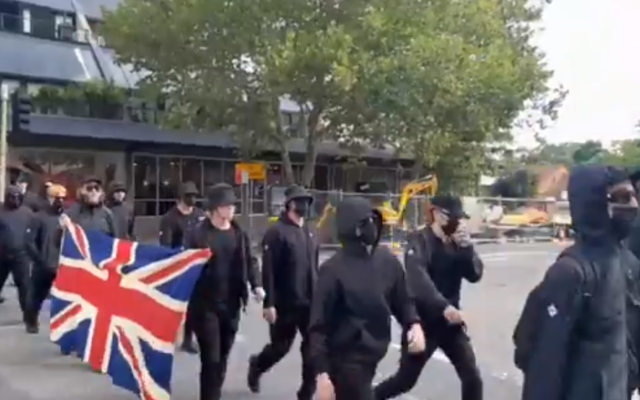 Extrait d'une vidéo montrant un rassemblement néo-nazi à Sydney, en Australie, qui a été diffusée le 26 janvier 2024. (Capture d'écran : X)