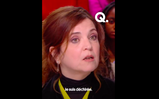 L’actrice Agnès Jaoui sur le plateau de l’émission « Quotidien » sur TMC, le 15 janvier 2024. (Crédit : Capture d’écran Quotidien / TMC)