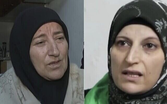 Dalal et Fatima, sœurs du numéro 2 du Hamas, Saleh al-Arouri. (Crédit : autorisation)