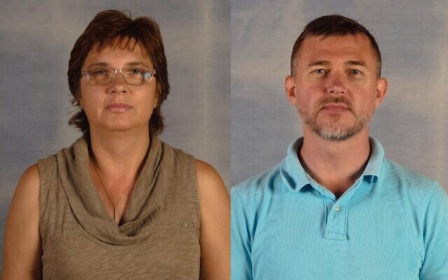 Marina et Igor Losev, assassinés par des terroristes du Hamas au kibboutz Beeri le 7 octobre 2023. (Autorisation)