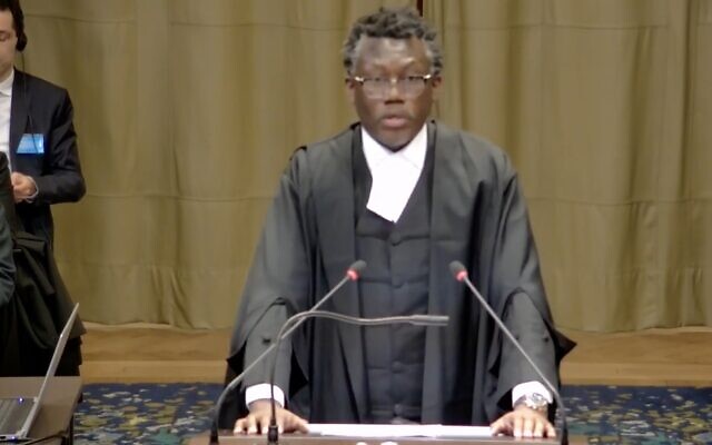 Tembeka Ngcukaitobi présente les accusations lancées par l'Afrique du sud contre Israël devant la cour internationale de justice de La Haye, le 11 janvier 2024. (Capture d'écran)