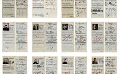 Des fiches individuelles représentant la population juive de la Somme vers 1942. (Crédit : Archives municipales et communautaires d’Amiens)