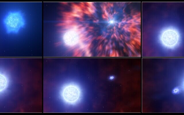 Une supernova laisse derrière elle un objet compact dans un système binaire. (Crédit : Weizmann/ESO)
