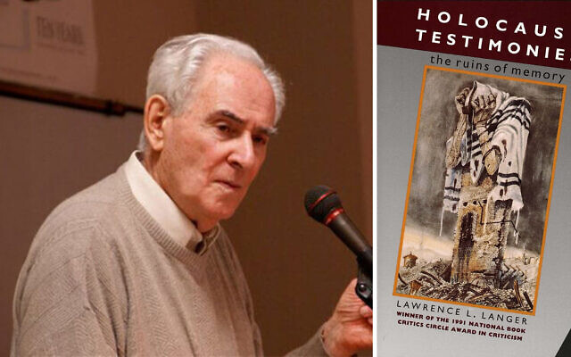 L'ouvrage de Lawrence Langer intitulé Holocaust Testimonies, publié en 1991, a remporté le National Book Critics Circle Award for Criticism. (Crédit : Yale University Press/JTA)