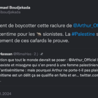 Un post antisémite d’Ismaël Boudjekada, sur X.