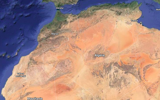 Frontière entre le Maroc et l'Algérie - Google map