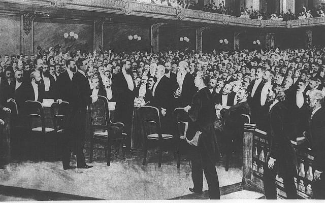Les délégués au Premier Congrès Sioniste, qui s'est tenu à Bâle, Suisse en 1897.