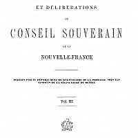 Page couverture des transcriptions des jugements et délibérations du Conseil Souverain de la Nouvelle-France-Registraire de la Province -1887