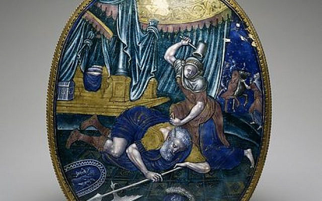Émail peint sur cuivre représentant Yaël tuant Sisera, 1550-1575, par Pierre Reymond. (Image libre de droits via lookandlearn.com)