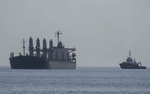 Illustration : Le cargo Lady Zehma, battant pavillon panaméen, est ancré en mer de Marmara, à Istanbul, en Turquie, le vendredi 2 septembre 2022. (Crédit AP/Khalil Hamra)