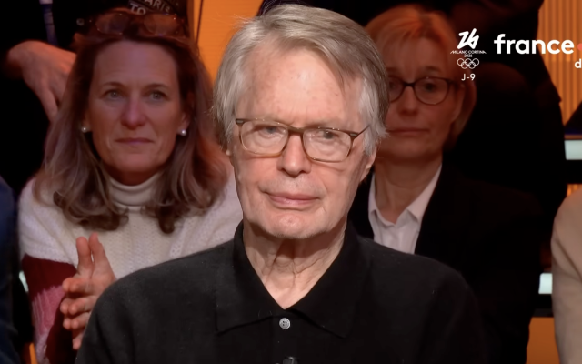 Jean-Marie Gustave Le Clézio, lauréat du prix Nobel de littérature, lors de l'émission La Grande Librairie sur France 5 (Crédit : capture d'écran YouTube)