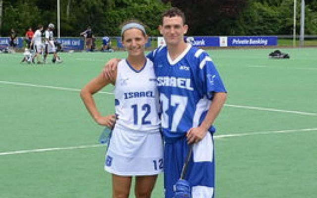 Felicia and Jeremy Tissenbaum recently played for Israeli festival teams at the European Lacrosse Championships in Amsterdam. (Tissenbaum family photo)